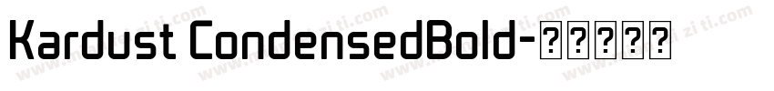 Kardust CondensedBold字体转换